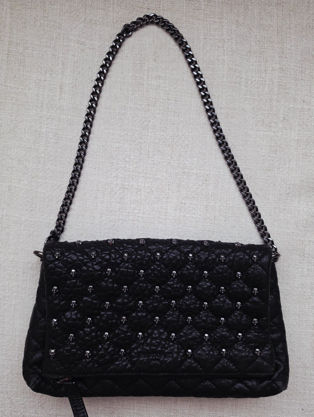 THE KOOPLES HERITAGE SKULL-STUDDED LEATHER CROSSBODY BAG